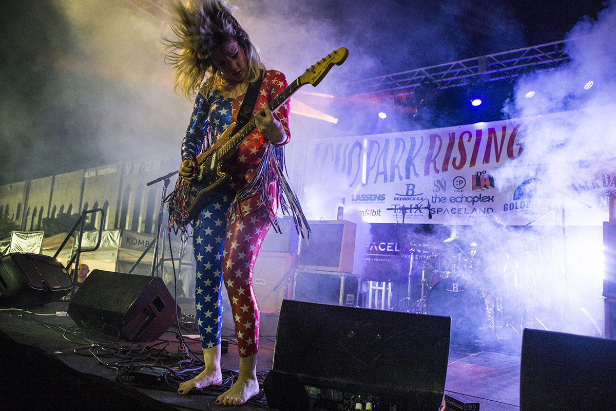 Deap Vally Echo Park Rising Stage Costumes by Michelle Rose Photo by Free Bike Valey