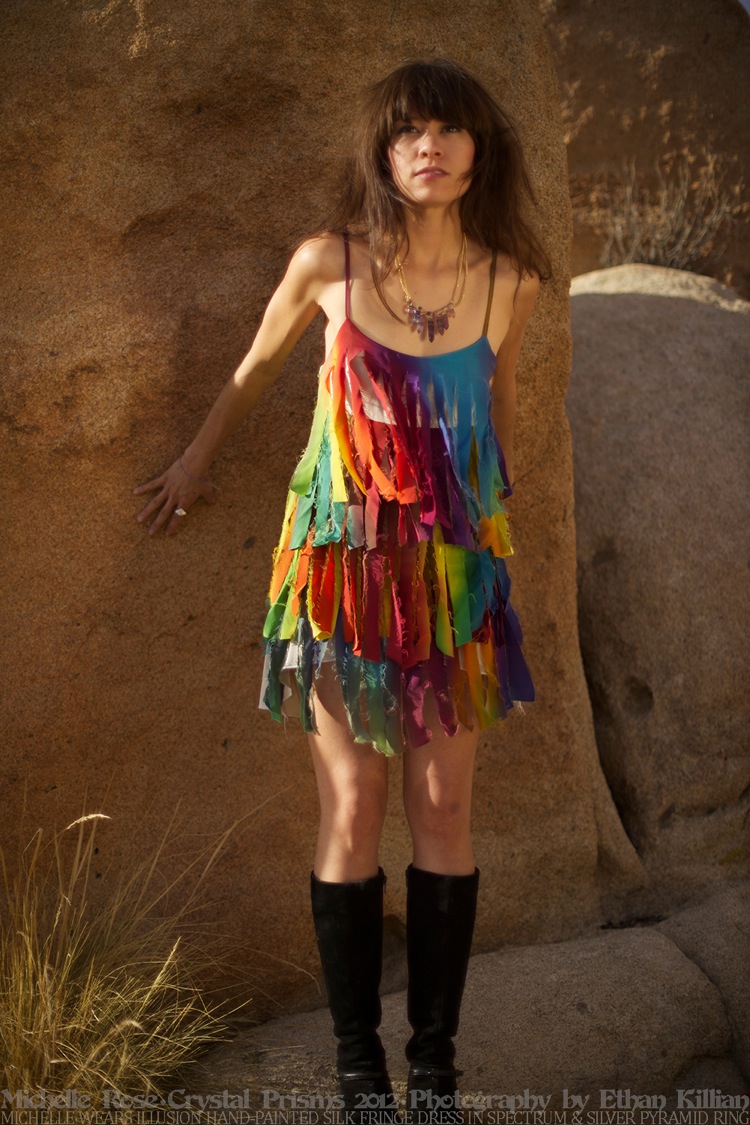 Michelle Rose Fashion Design Los Angeles Designer Rainbow Dress